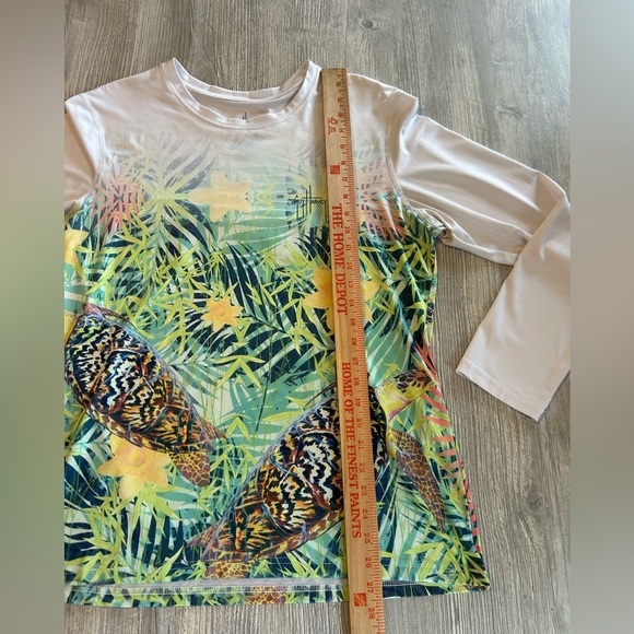 GUY HARVEY Women’s Turtles Meadow Tech Fishing Shirt Long Sleeve UPF 30 Size XL. - Picture 8 of 9